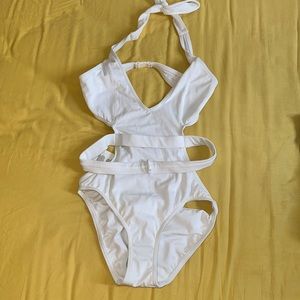 Asos White One Piece Bathing Suit
